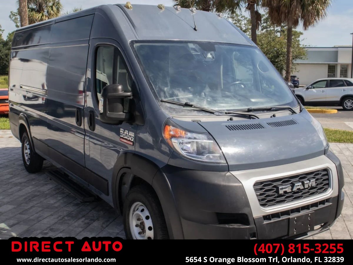 Gray 2021 RAM ProMaster 3500 159 High Roof Extended Cargo Van FWD Van Front-Wheel Drive 6-Speed Automatic