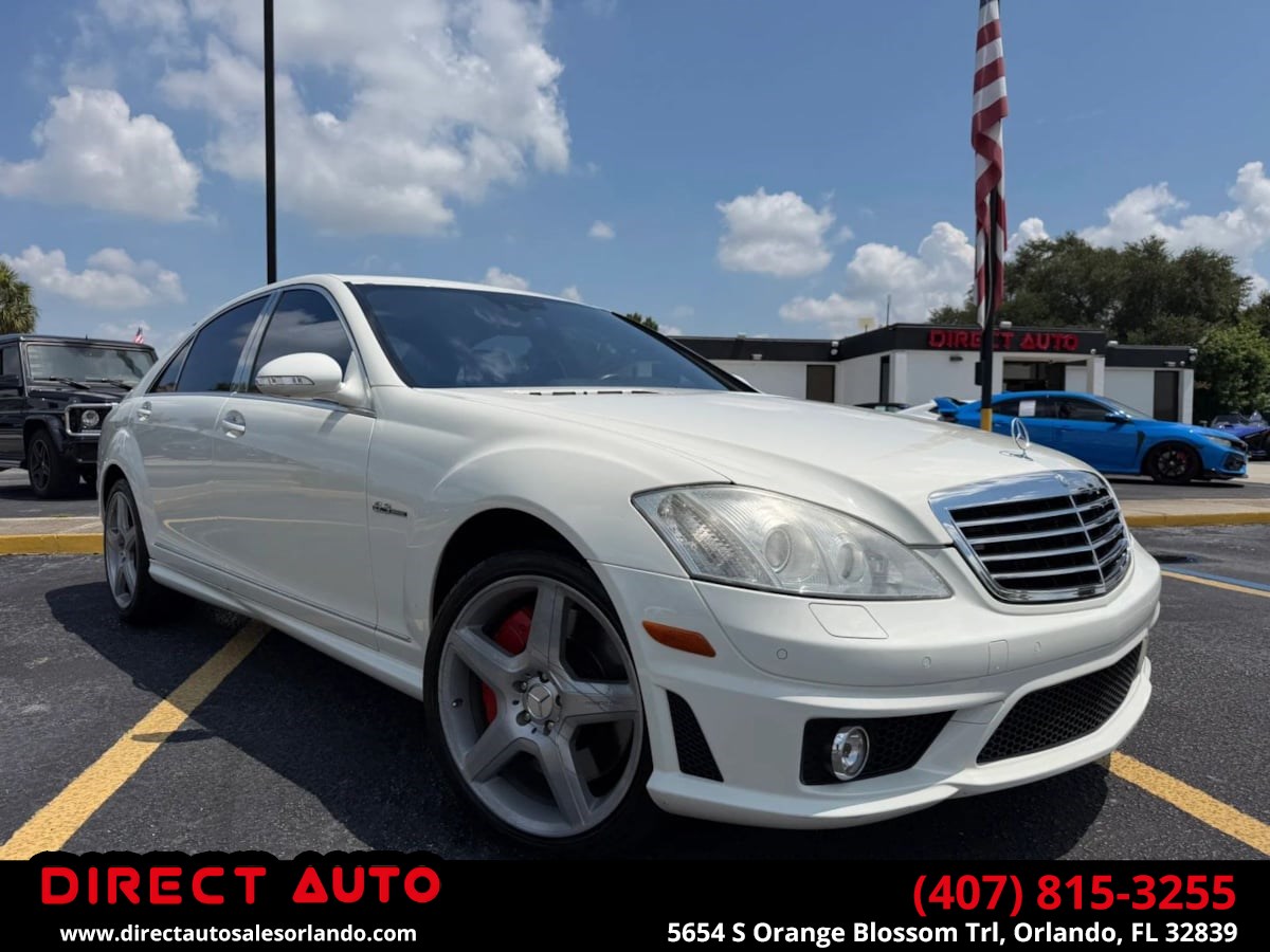 White 2009 Mercedes-Benz S-Class Sedan Rear-Wheel Drive Automatic
