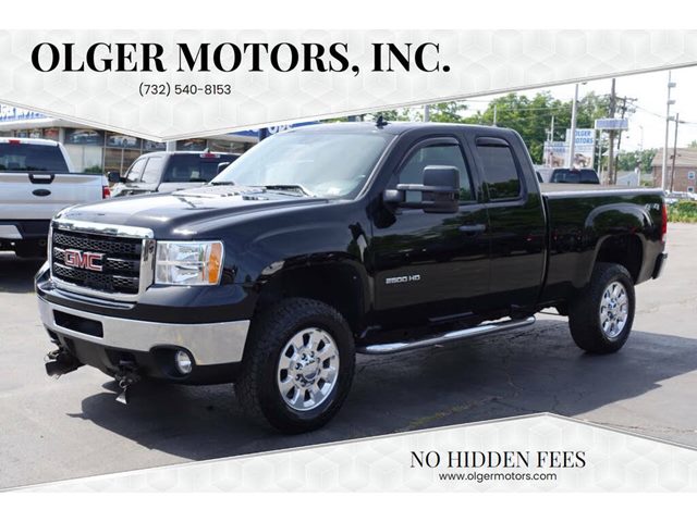 Onyx Black 2011 GMC Sierra 2500HD SLE Ext. Cab 4WD Pickup Truck Four-Wheel Drive 6-Speed Automatic