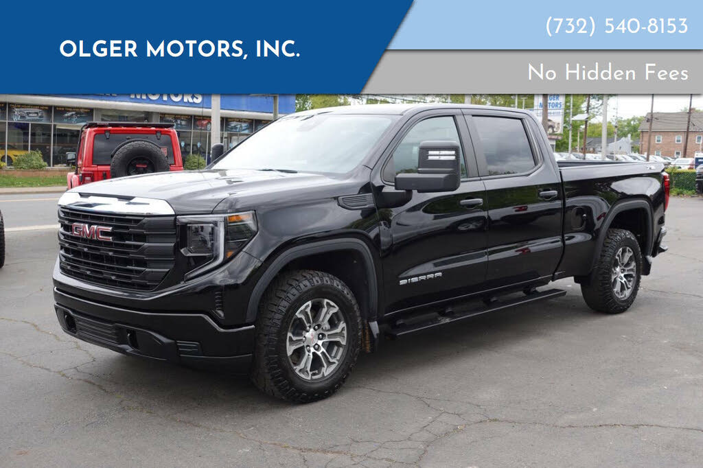 Onyx Black 2022 GMC Sierra 1500 Pro Crew Cab 4WD Pickup Truck Four-Wheel Drive Automatic