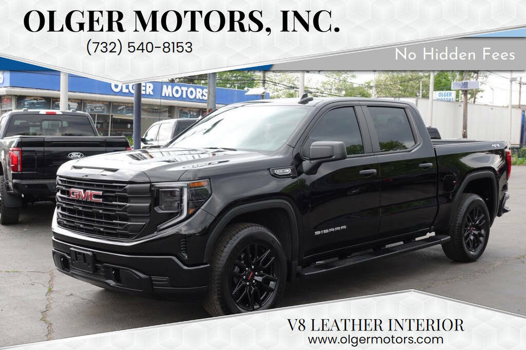Onyx Black 2023 GMC Sierra 1500 Pro Crew Cab 4WD Pickup Truck Four-Wheel Drive Automatic