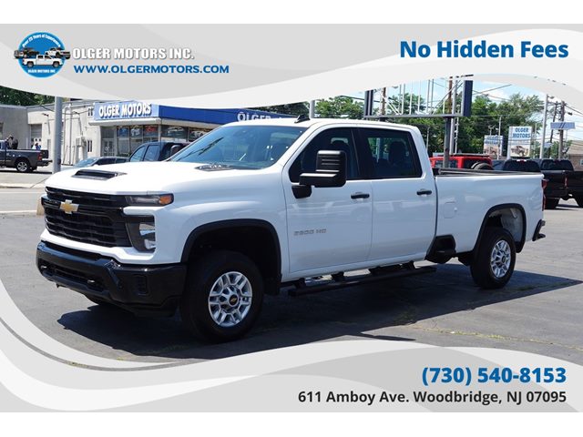 Summit White 2025 Chevrolet Silverado 2500HD Work Truck Crew Cab 4WD Pickup Truck Four-Wheel Drive Automatic