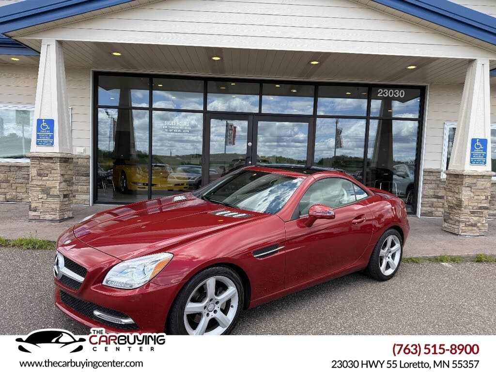 Mars Red 2015 Mercedes-Benz SLK Convertible Rear-Wheel Drive 7-Speed Automatic