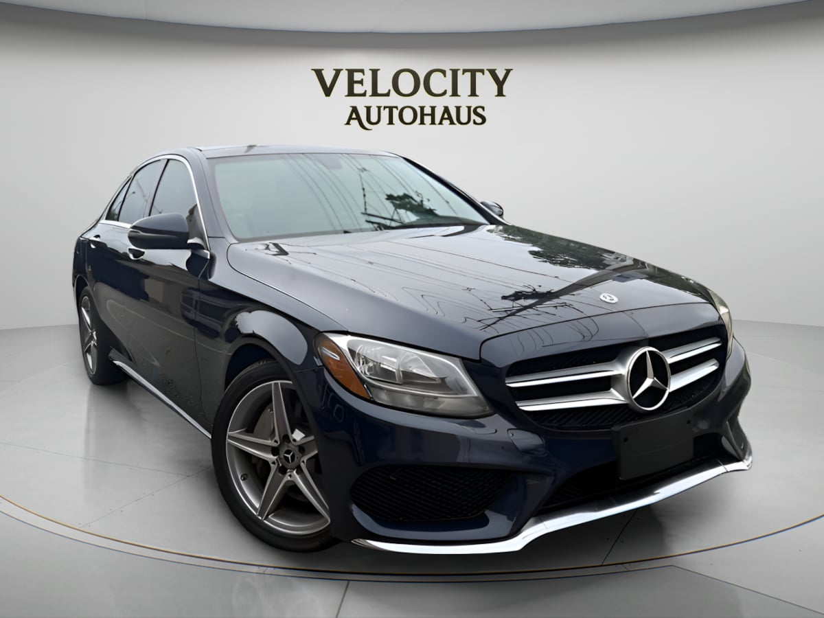 Blue 2018 Mercedes-Benz C-Class Sedan All-Wheel Drive Automatic