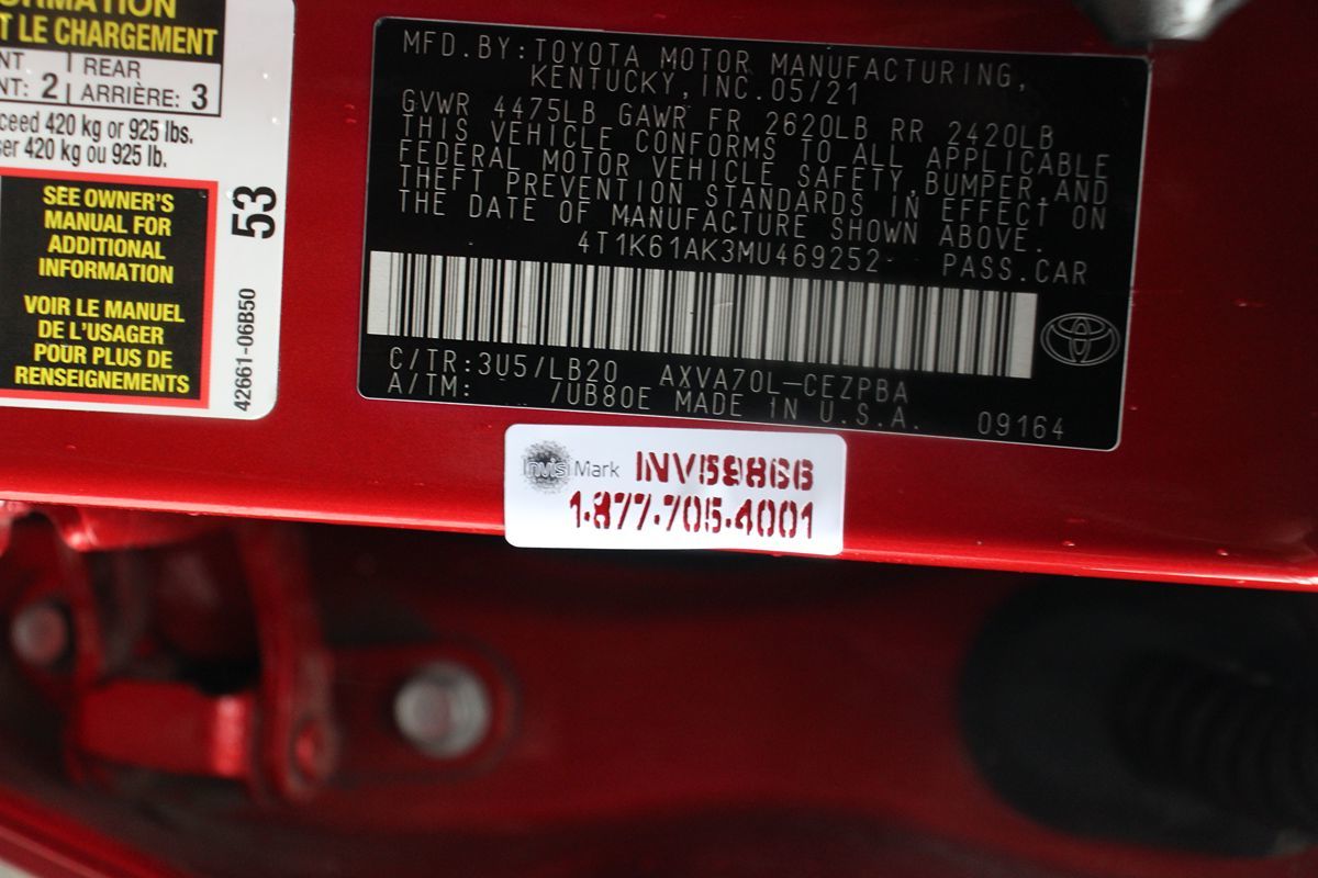 Sold 2021 Toyota Camry XSE in Montclair