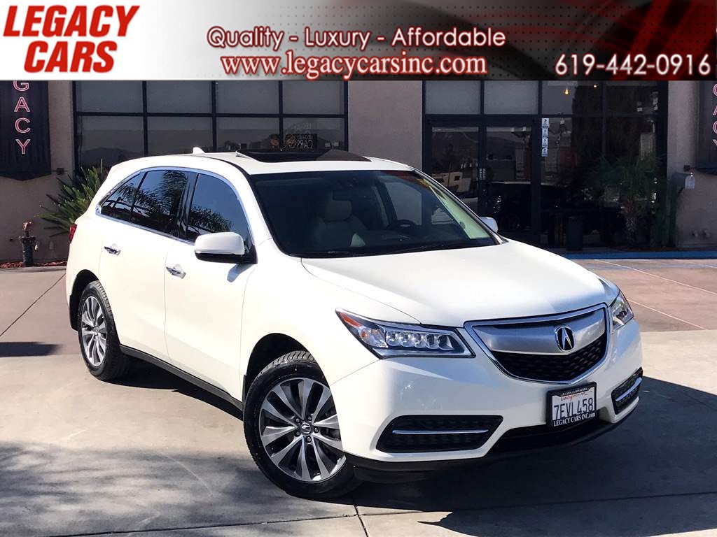 Sold 2015 Acura Mdx W Tech W Nav Sunroof 3rd Row In El Cajon