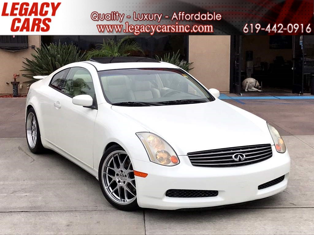 Sold 2005 Infiniti G35 Coupe Premium Pkg W Sunroof Leather In El Cajon