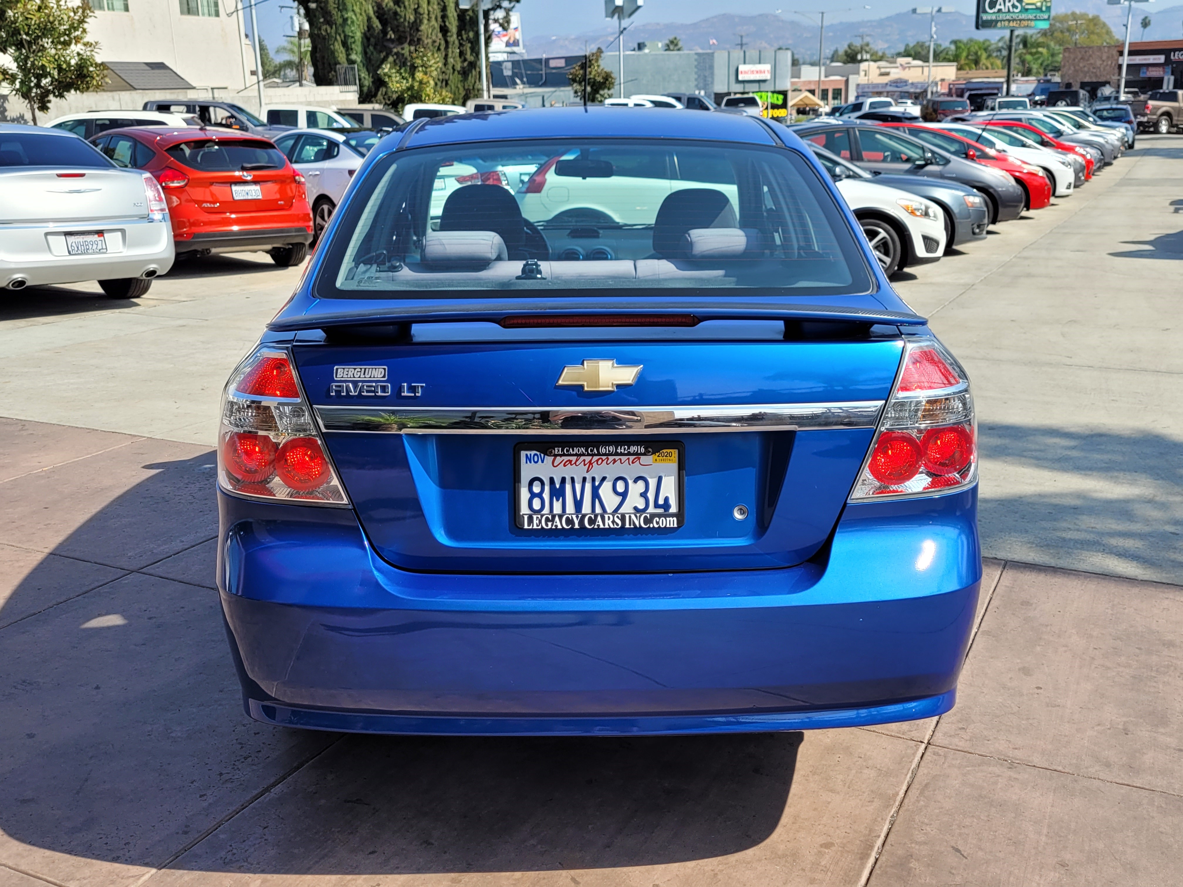 2009 Chevrolet Aveo LT in Blue - Drivers Side Profile Stock Photo