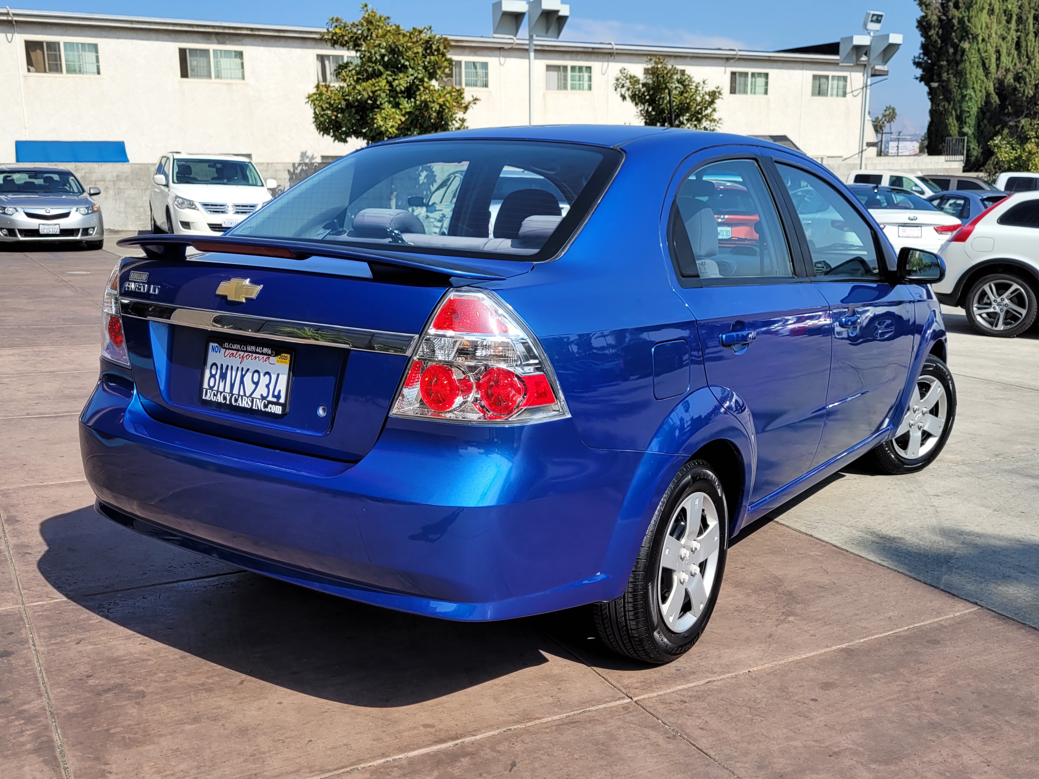 2009 Chevrolet Aveo LT in Blue - Drivers Side Profile Stock Photo