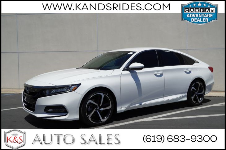 Used 2018 Honda Accord Sport 1 5t Adaptive Cruise Ctrl Lane Departure Warning Back Up Cam Tinted Windows In San Diego