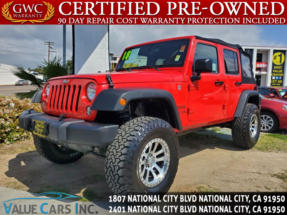 Sold 2018 Jeep Wrangler JK Unlimited Sport S in National City