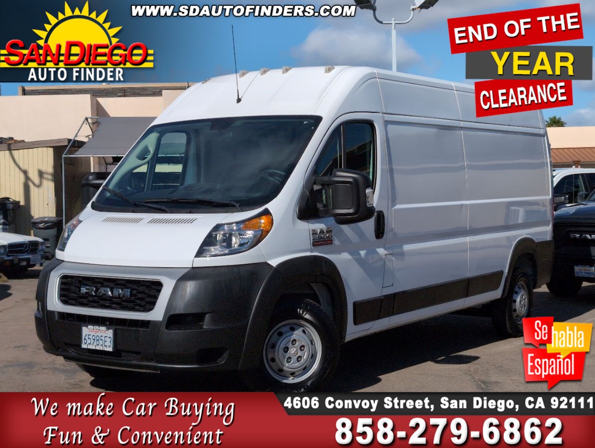 2021 Ram ProMaster Cargo Van 2500 High Roof 159" WB 1 OWNER, Factory Warranty, Don't miss it,..