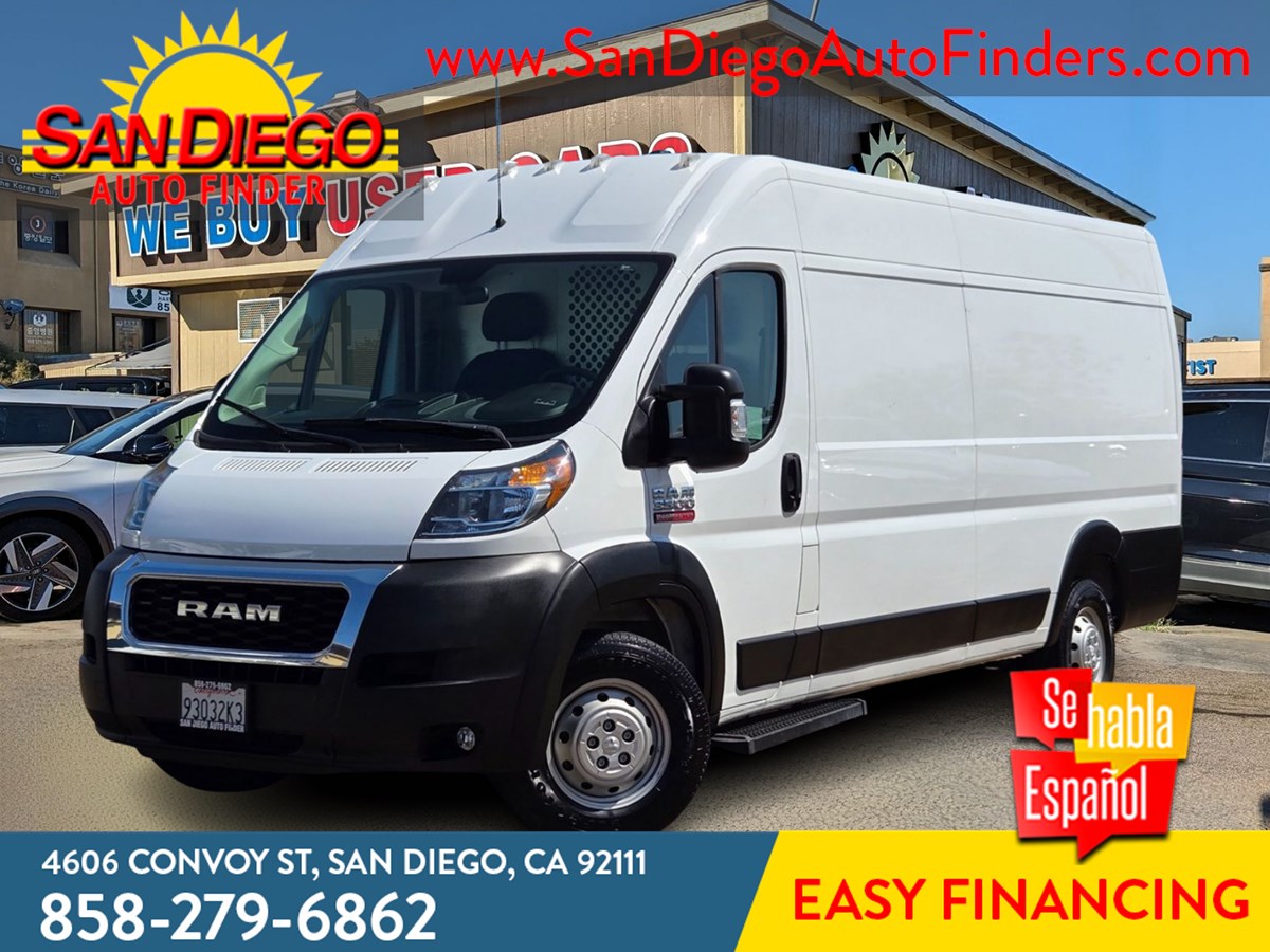 2021 Ram ProMaster Cargo Van 3500 High Roof 159" WB EXT 33K Miles, Will Sell Fast, Call 858-279-6862