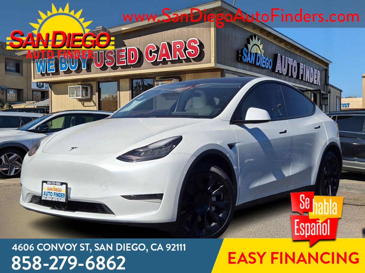 2021 Tesla Model Y Long Range Dual Motor AWD, White on White, So Clean Must See, 858-279-6862