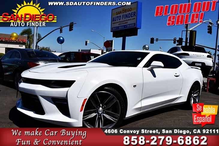 Sold 17 Chevrolet Camaro Ss V8 Coupe 6 2l With 455hp Clean Carfax Sdautofinders Com In San Diego
