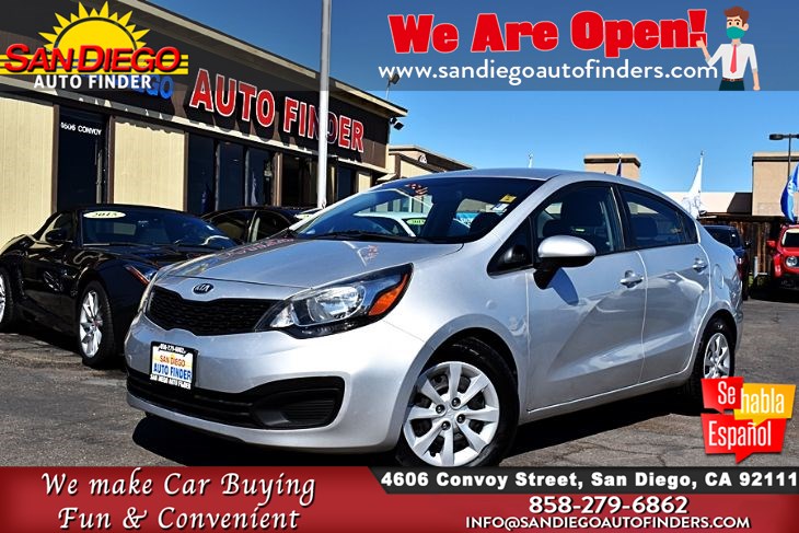 2014 Kia Rio LX Sedan 1.6L 4 Cyl 37mpg Clean Carfax GREAT DEAL!!! SAVE$$ Sdautofinders.com