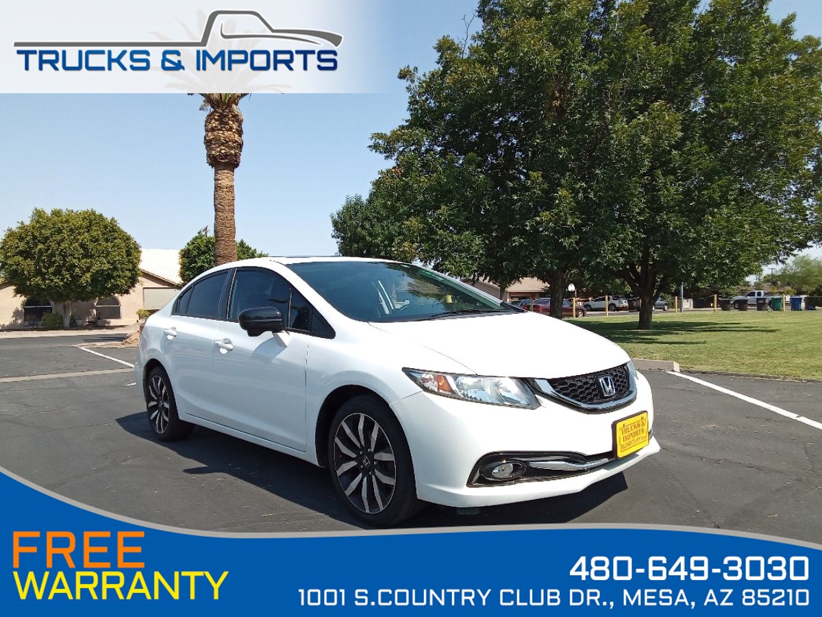 2015 Honda Civic Sedan EX-L Moonroof Bluetooth Backup Cam Leather 39 MPG!