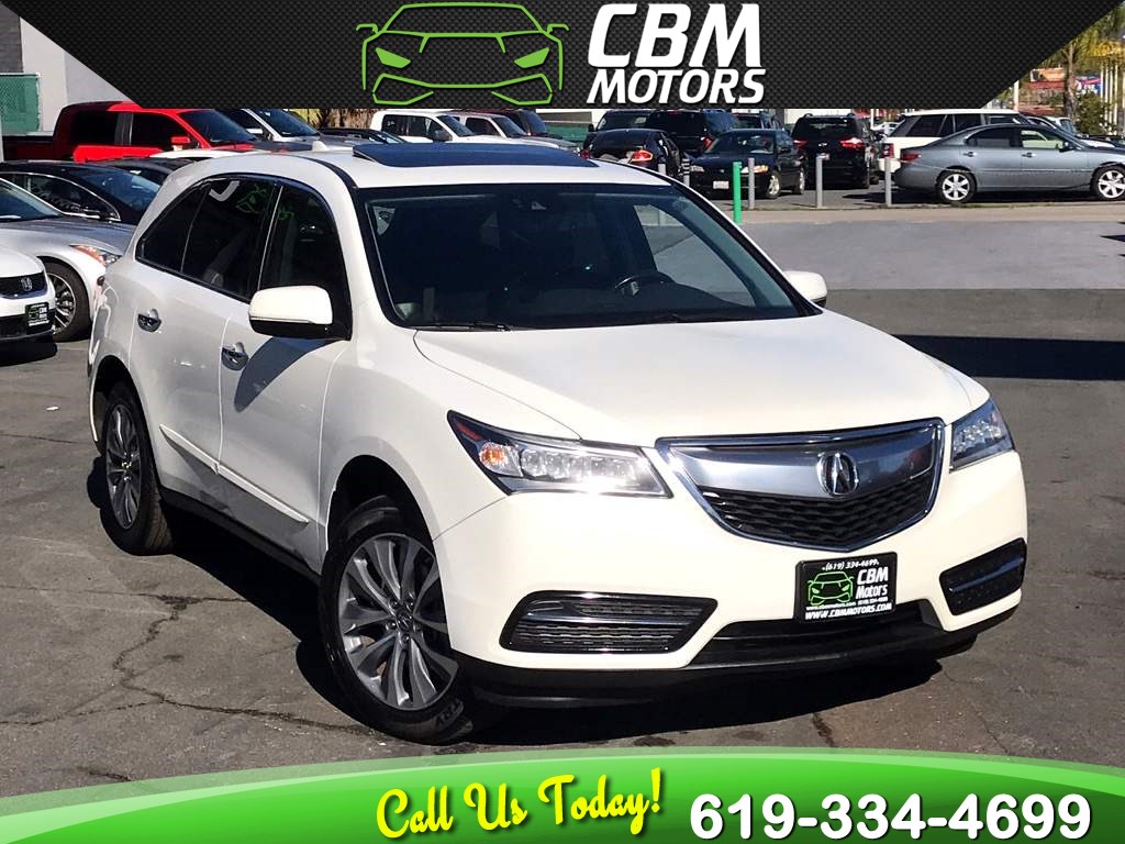 Sold 2016 Acura Mdx W Tech Moonroof Nav 3rd Row In El Cajon