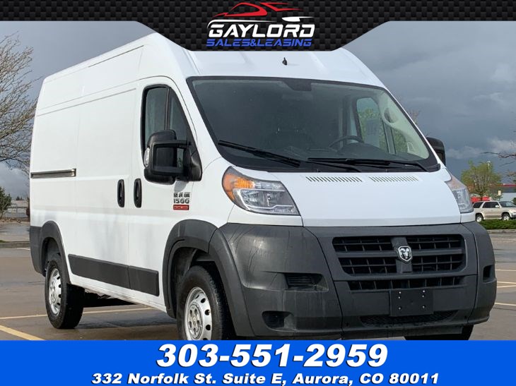 2018 Ram Promaster 1500 Cargo Van High Roof 136 Wheelbase Gaylord Sales Leasing Co