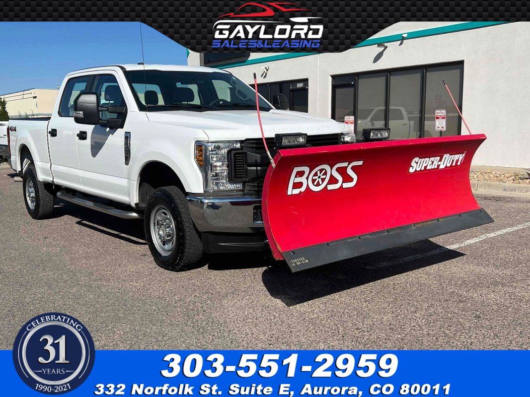 2019 Ford Super Duty F-250 SRW 4X4 6.2L V8 XL Crew Cab Short Bed BOSS Plow Truck