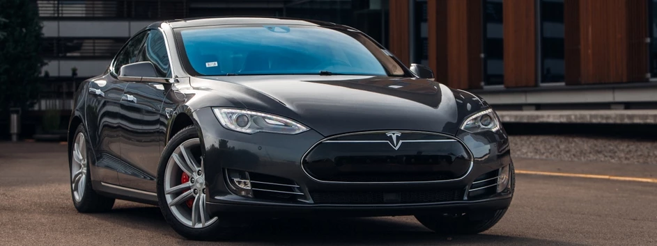 A sleek Tesla Model S.