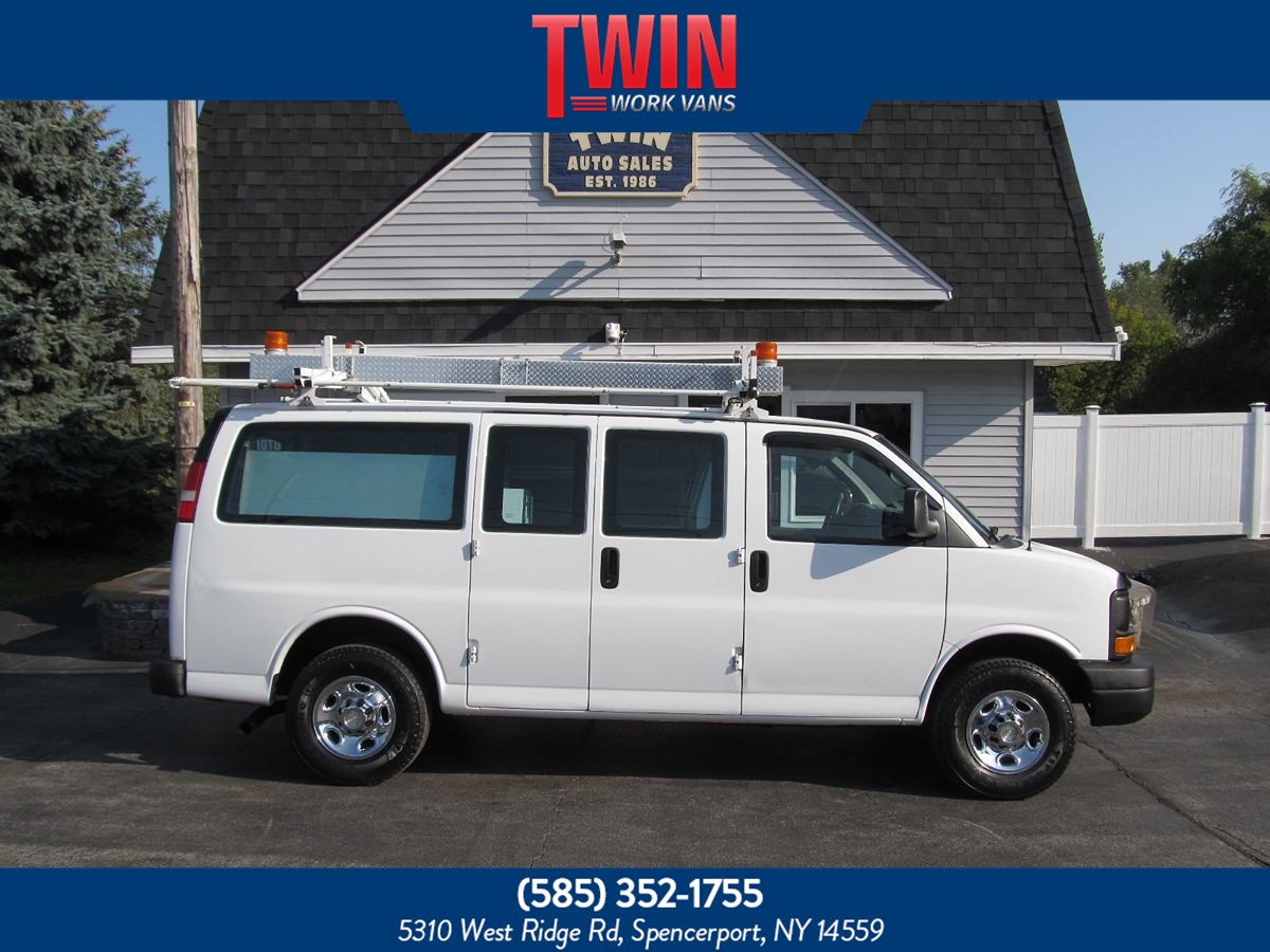 2014 Chevrolet Express 3500 Cargo Van w/Shelves, Bins & Ladder Rack