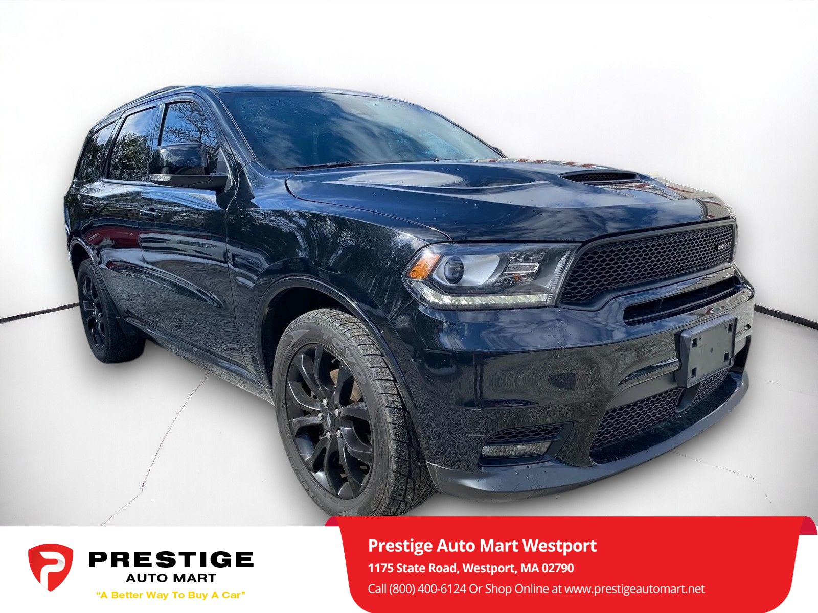 Used 2019 Dodge Durango GT Plus with VIN 1C4RDJDG6KC526157 for sale in Westport, MA