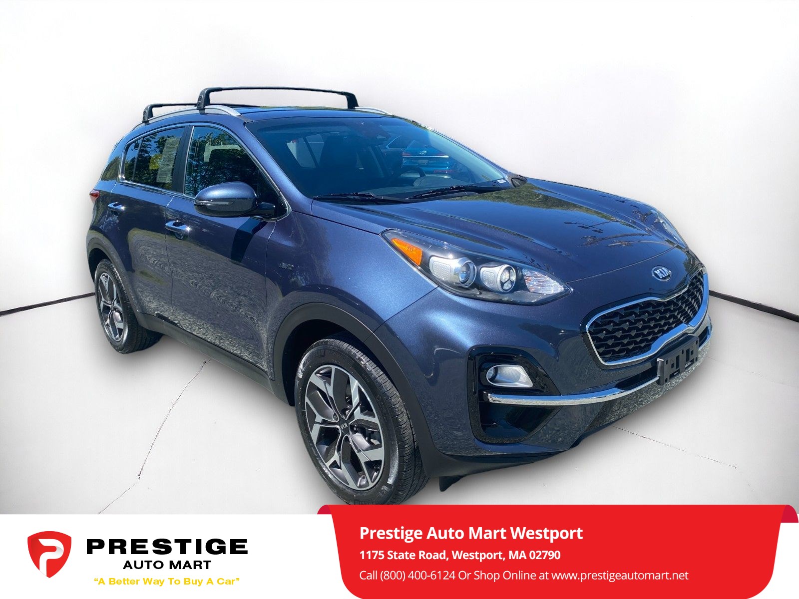 Used 2021 Kia Sportage EX with VIN KNDPNCAC0M7873609 for sale in Westport, MA