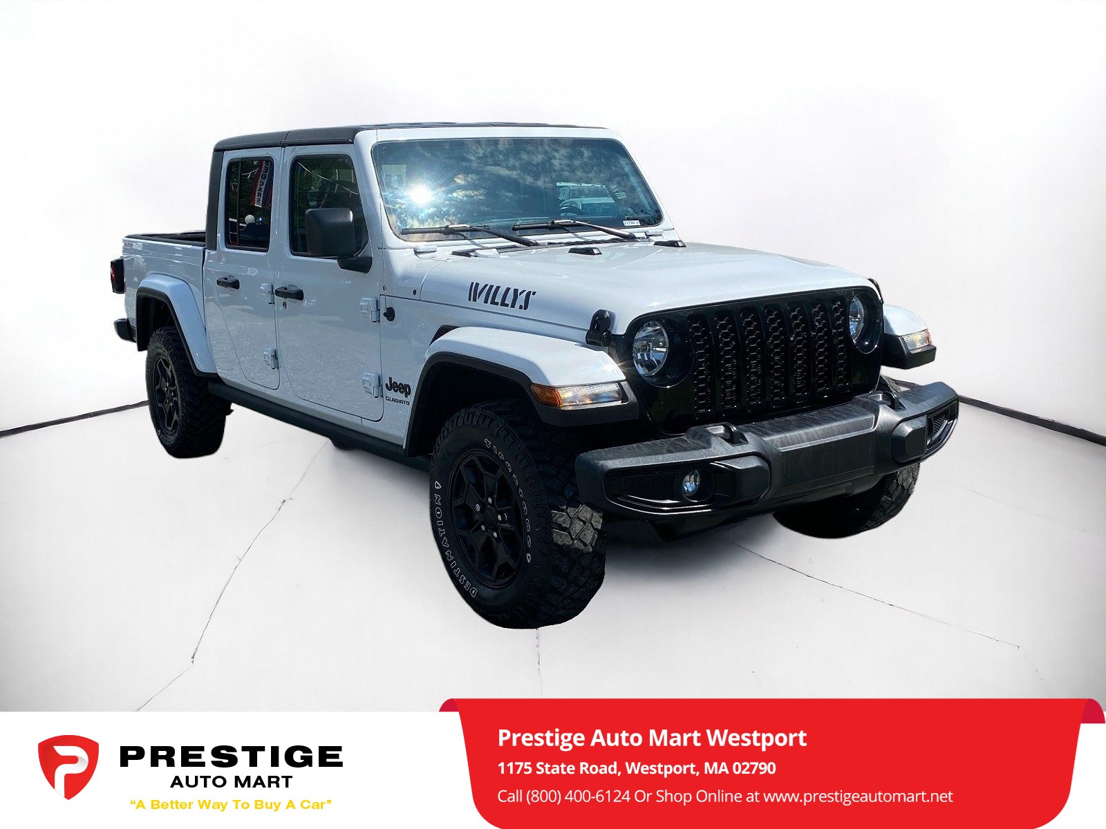 Used 2021 Jeep Gladiator WILLYS with VIN 1C6HJTAG7ML607702 for sale in Westport, MA