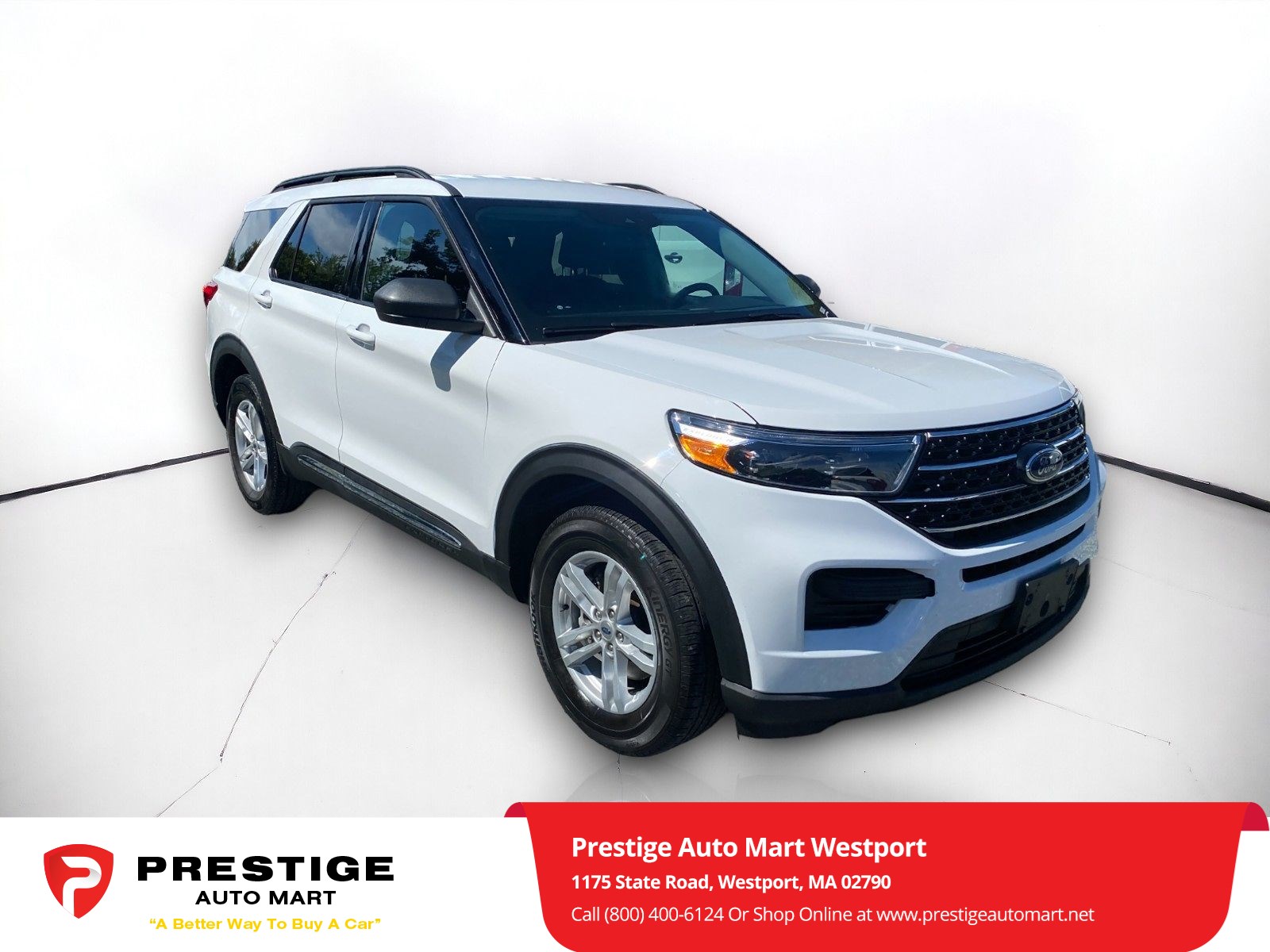 Used 2021 Ford Explorer XLT with VIN 1FMSK8DH6MGB27510 for sale in Westport, MA