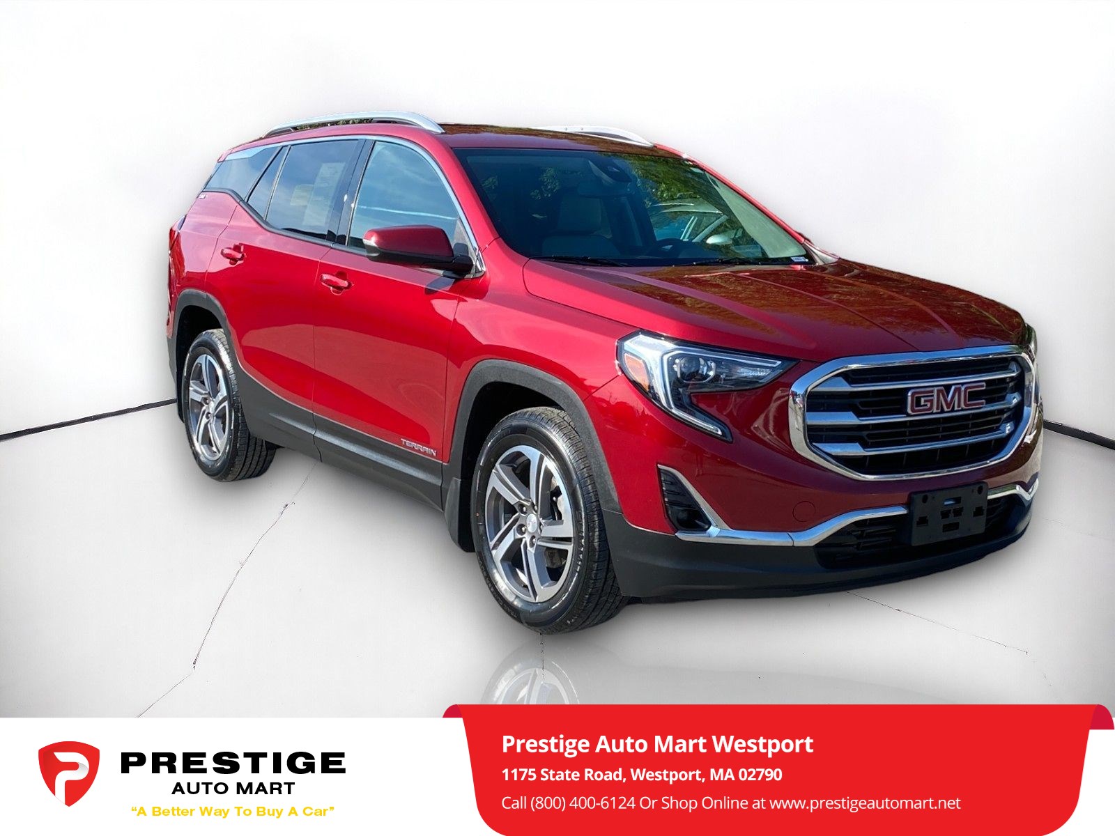 Used 2019 GMC Terrain SLT with VIN 3GKALVEV6KL230620 for sale in Westport, MA