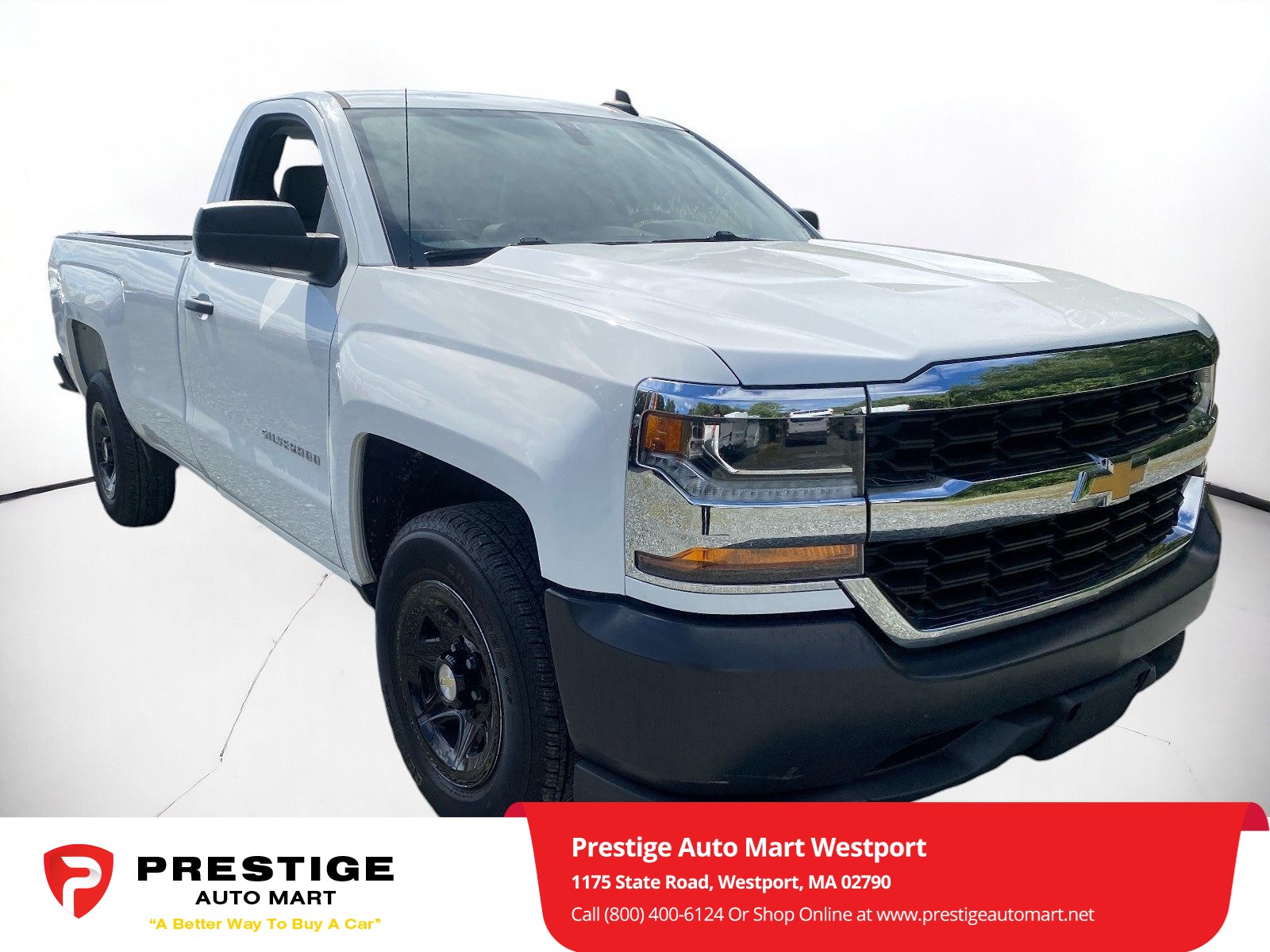 Used 2018 Chevrolet Silverado 1500 Work Truck 1WT with VIN 1GCNCNEH6JZ275183 for sale in Westport, MA