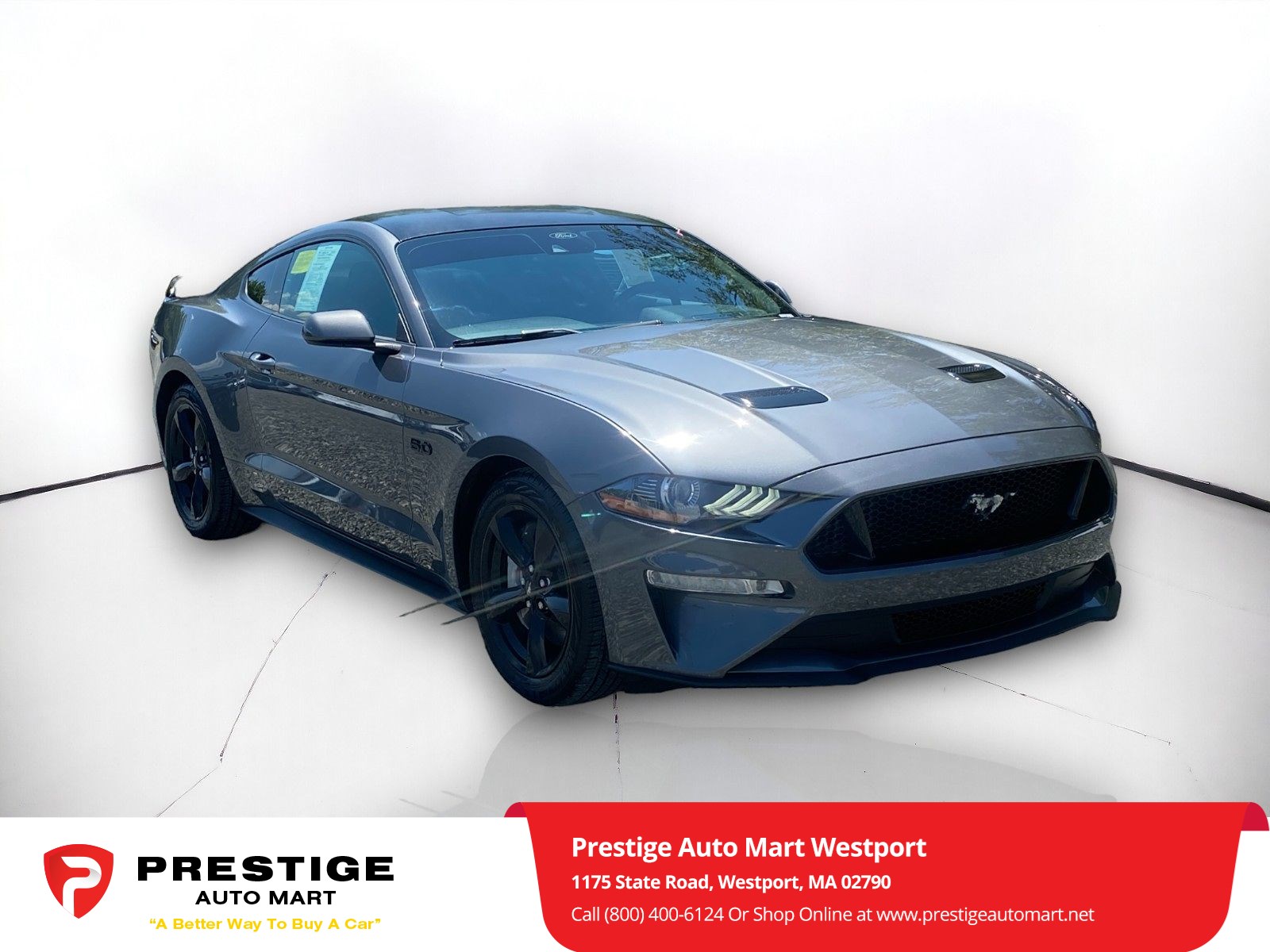 Used 2021 Ford Mustang GT with VIN 1FA6P8CF3M5137775 for sale in Westport, MA