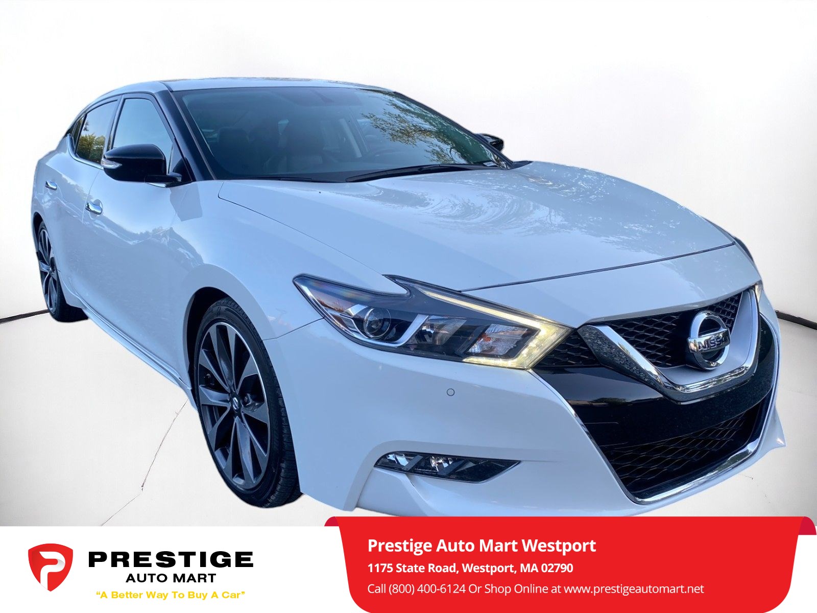 Used 2017 Nissan Maxima SR with VIN 1N4AA6AP0HC414993 for sale in Westport, MA