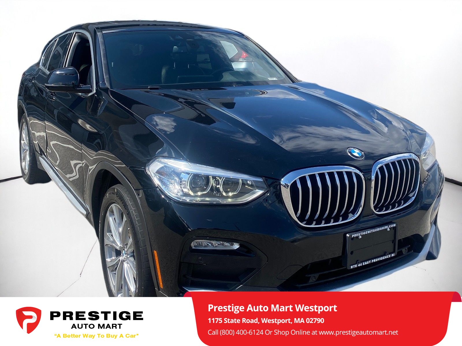 Used 2019 BMW X4 30i with VIN 5UXUJ3C59KLG53808 for sale in Westport, MA