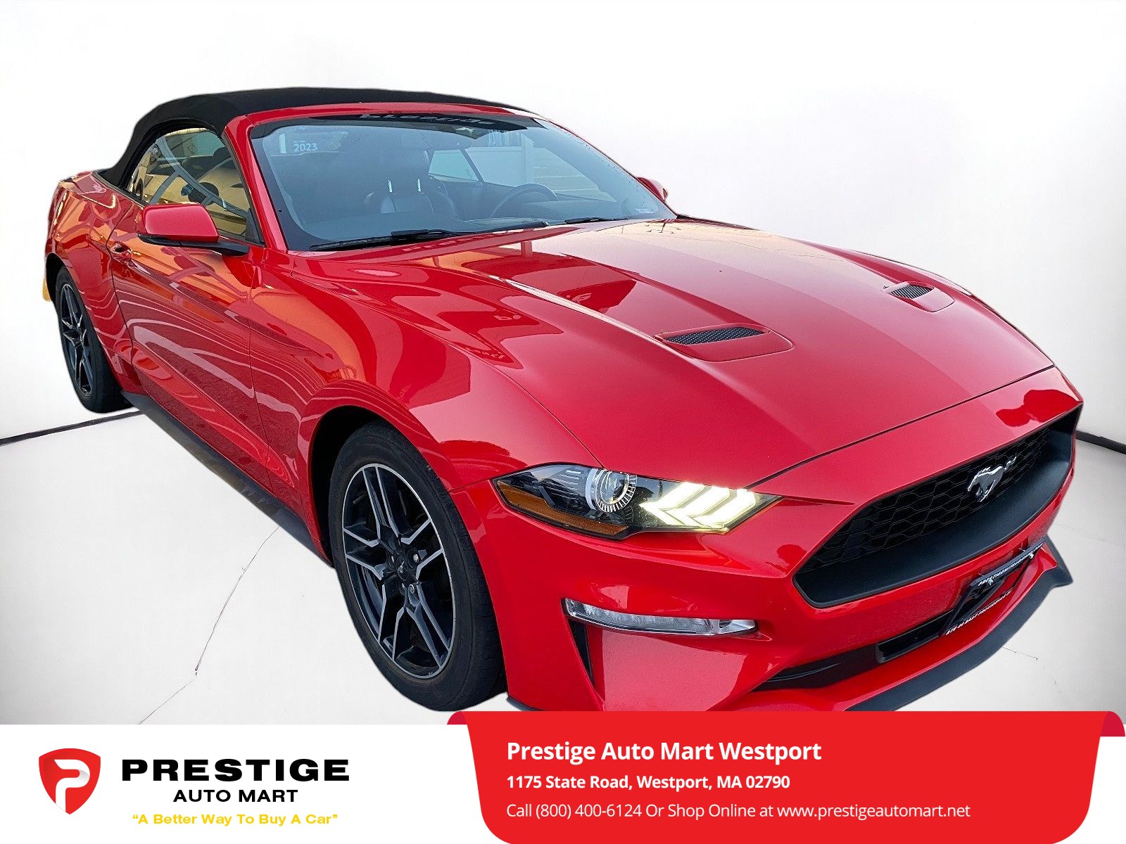 Used 2020 Ford Mustang EcoBoost Premium with VIN 1FATP8UH0L5120580 for sale in Westport, MA