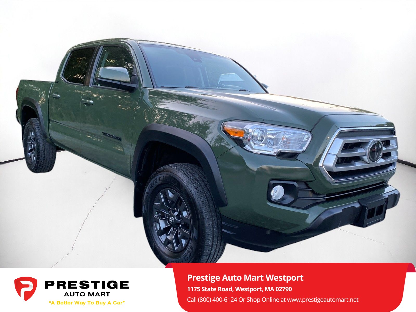 Used 2021 Toyota Tacoma SR5 with VIN 3TYCZ5AN3MT032166 for sale in Westport, MA