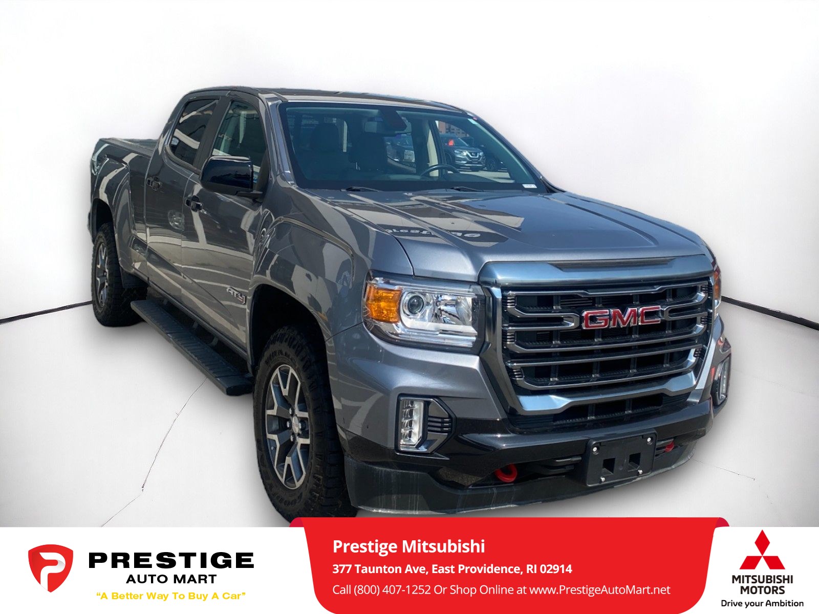 Used 2021 GMC Canyon AT4 with VIN 1GTG6FEN6M1256521 for sale in East Providence, RI