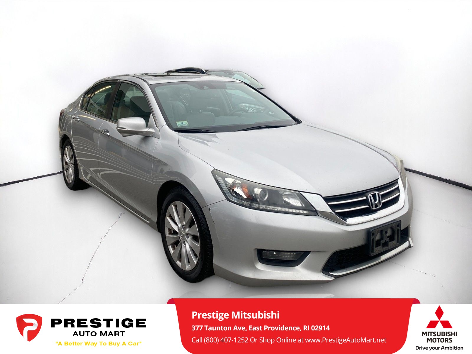 Used 2014 Honda Accord EX-L with VIN 1HGCR2F80EA133954 for sale in East Providence, RI