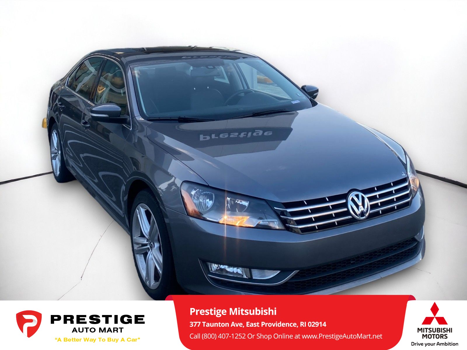 Used 2014 Volkswagen Passat SE with VIN 1VWBN7A39EC005597 for sale in East Providence, RI