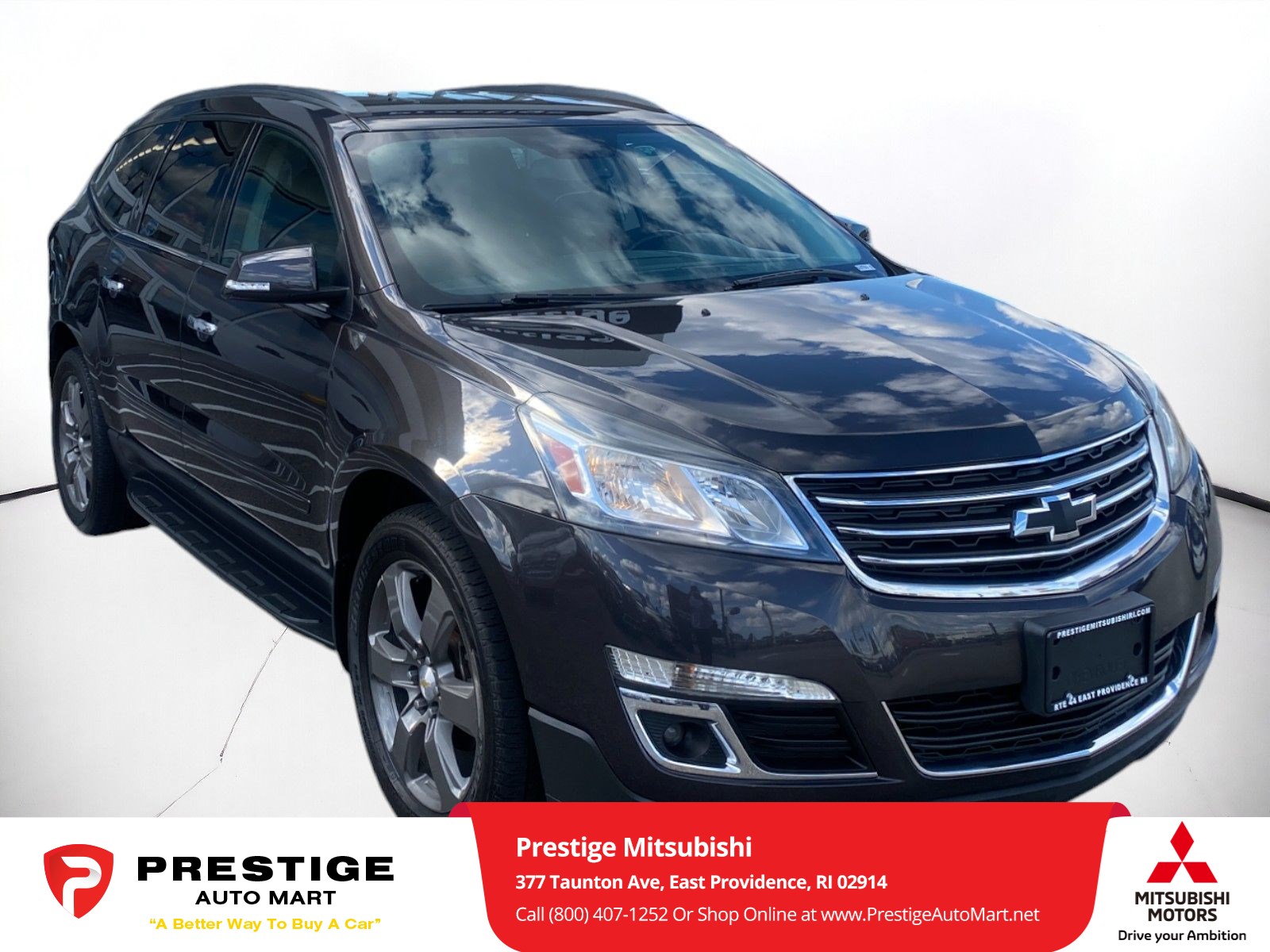 Used 2017 Chevrolet Traverse 2LT with VIN 1GNKVHKD1HJ206353 for sale in East Providence, RI