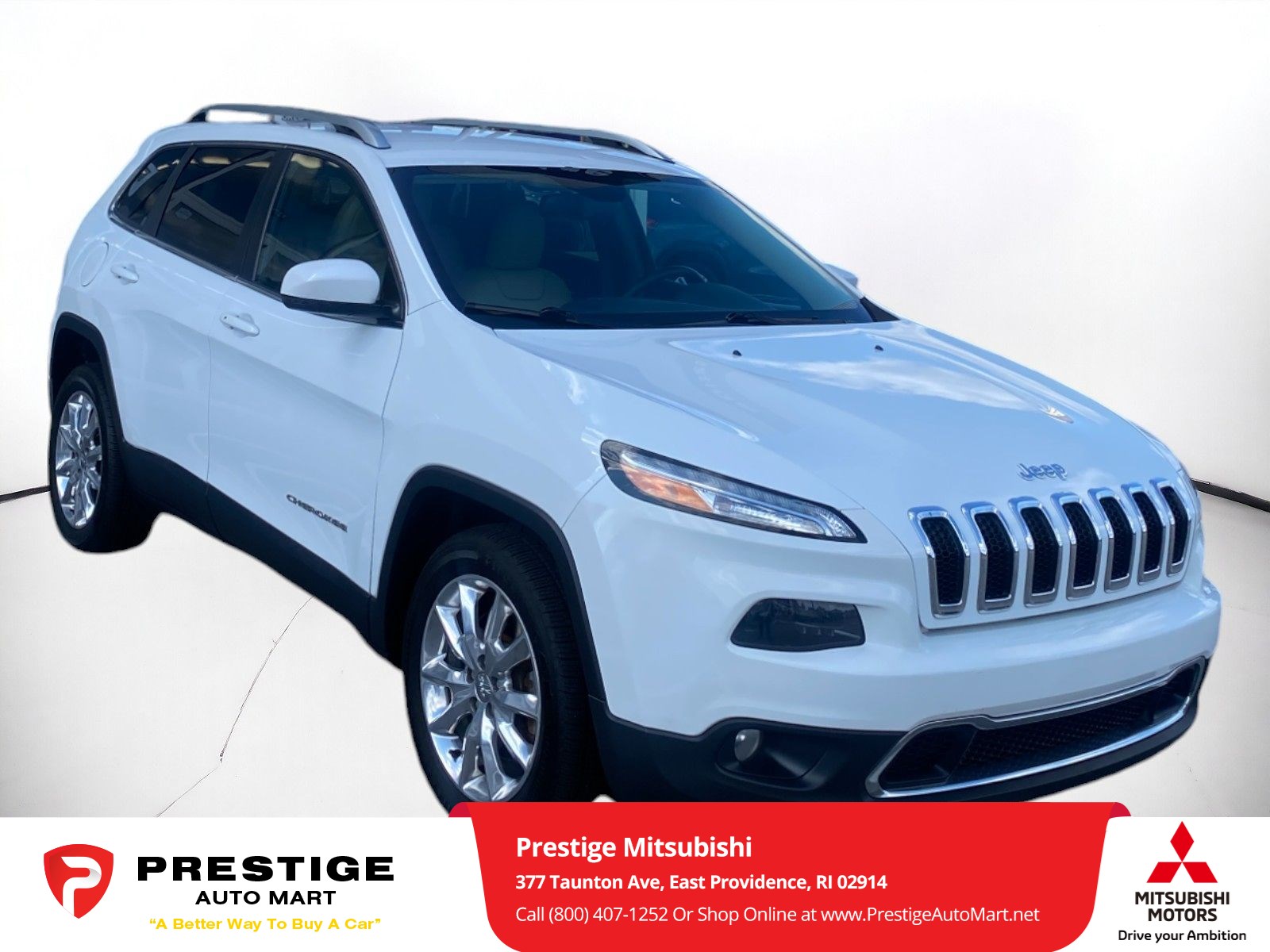 Used 2017 Jeep Cherokee Limited with VIN 1C4PJLDB0HW526386 for sale in East Providence, RI