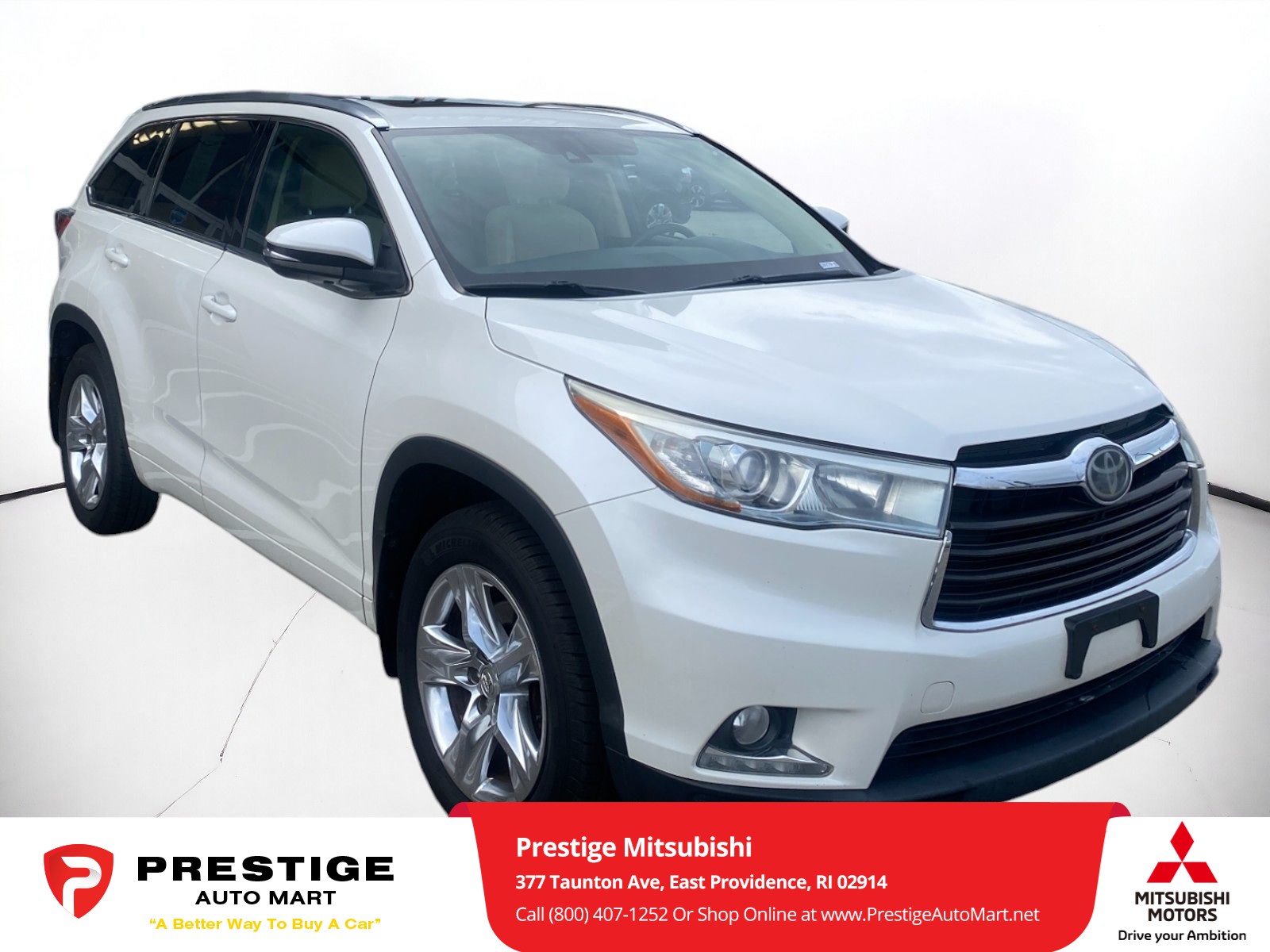 Used 2014 Toyota Highlander Limited with VIN 5TDDKRFH8ES010065 for sale in East Providence, RI