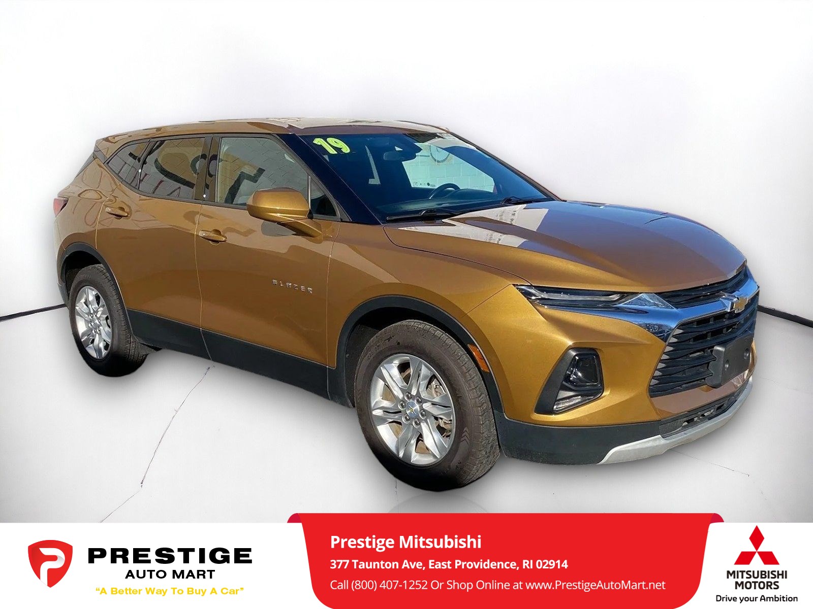 Used 2019 Chevrolet Blazer 2LT with VIN 3GNKBGRSXKS675616 for sale in East Providence, RI