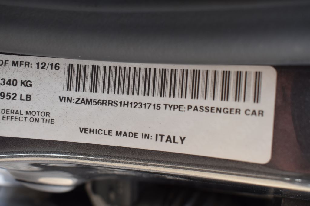 Maserati Quattroporte 2017 Maserati Quattroporte ZAM56RRS1H1231715