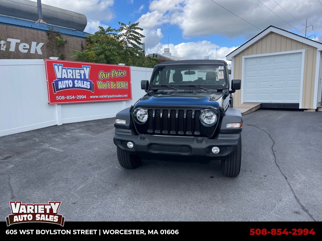 Used 2021 Jeep Wrangler Unlimited Sport with VIN 1C4HJXDG0MW852867 for sale in Worcester, MA