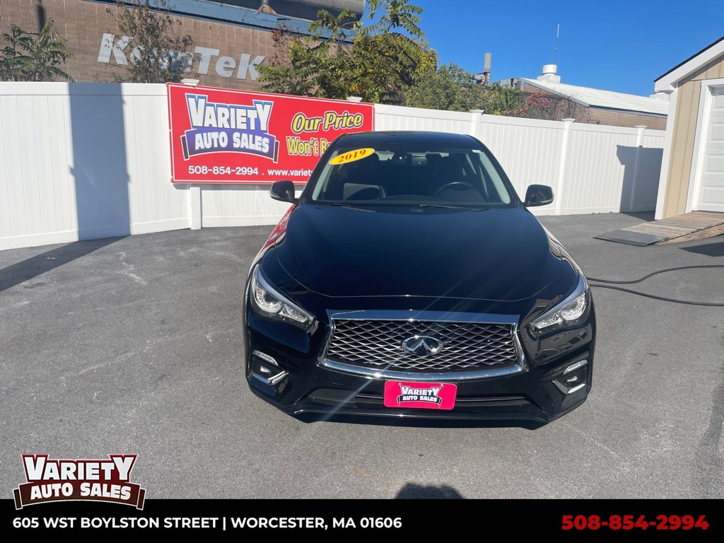 Used 2019 INFINITI Q50 LUXE with VIN JN1EV7AR6KM558432 for sale in Worcester, MA