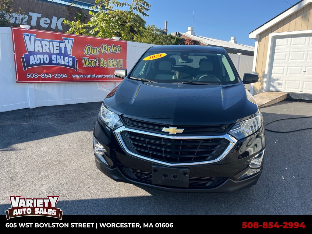 Used 2021 Chevrolet Equinox LS with VIN 2GNAXSEV4M6104768 for sale in Worcester, MA