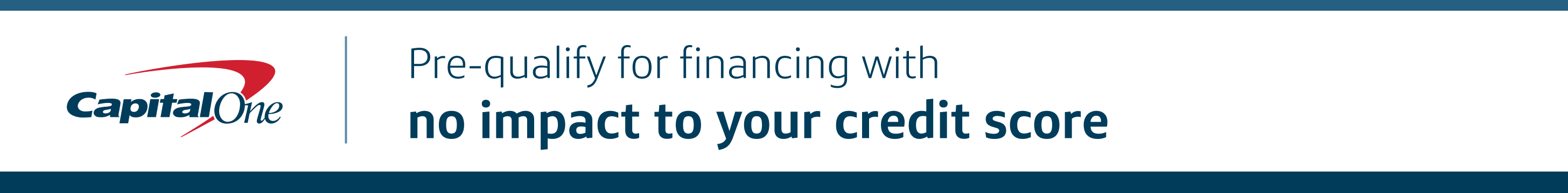 Capital One pre-qualify for financing with no impact to your credit score